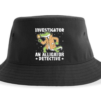 Alligator Investigator An Alligator Detective Sustainable Bucket Hat