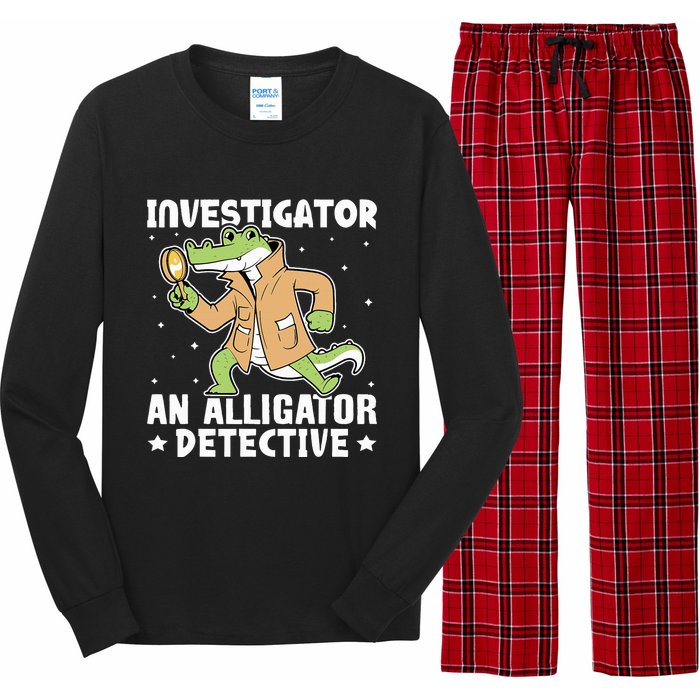 Alligator Investigator An Alligator Detective Long Sleeve Pajama Set