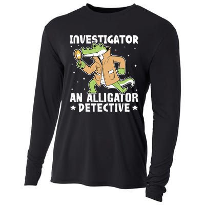 Alligator Investigator An Alligator Detective Cooling Performance Long Sleeve Crew