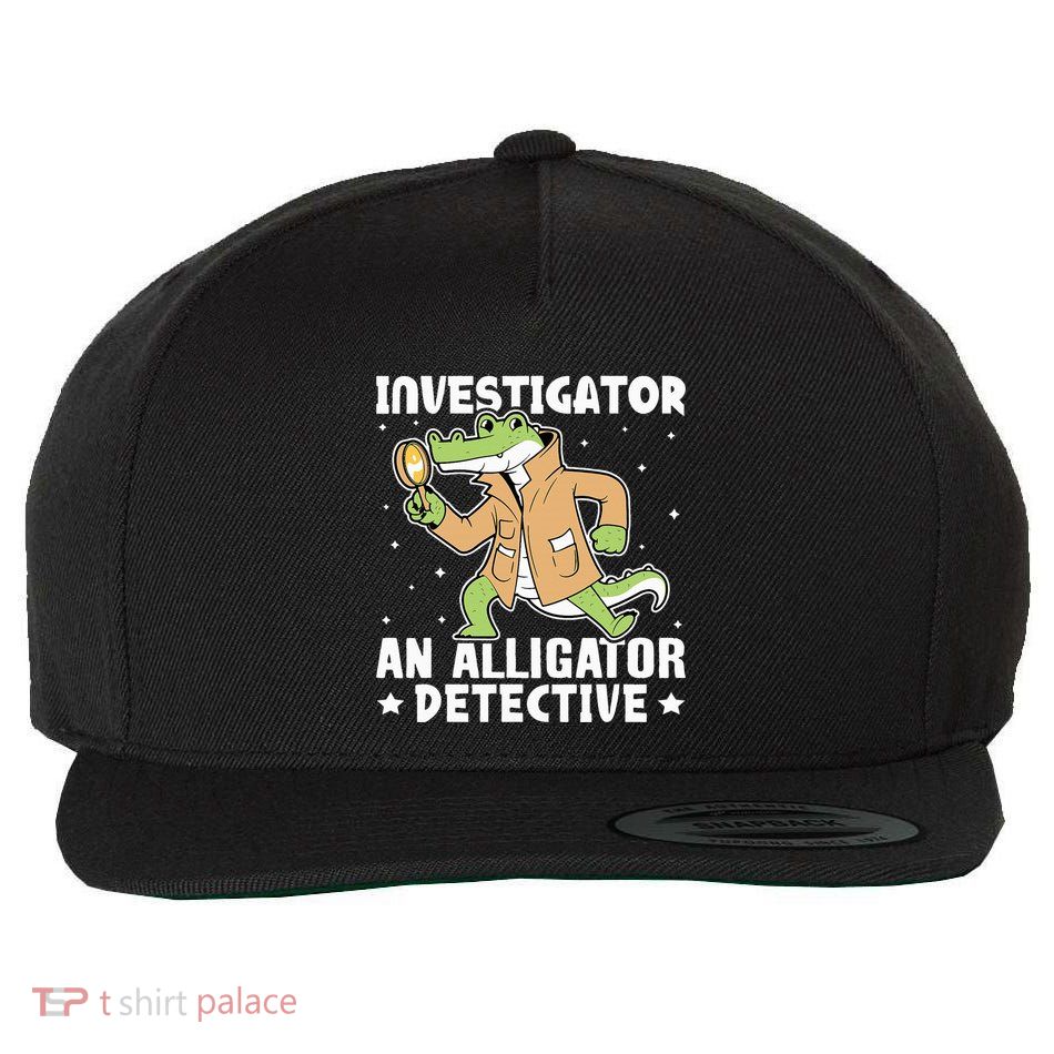 Alligator Investigator An Alligator Detective Wool Snapback Cap