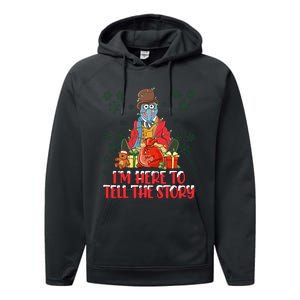 And I Am Here For The Food Muppet Xmas Lights Christmas Holiday Performance Fleece Hoodie