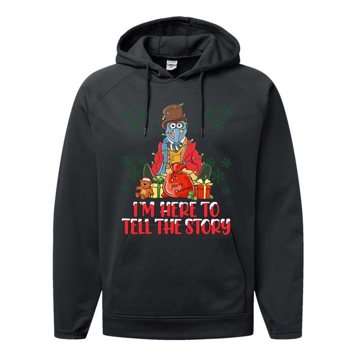 And I Am Here For The Food Muppet Xmas Lights Christmas Holiday Performance Fleece Hoodie