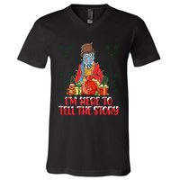 And I Am Here For The Food Muppet Xmas Lights Christmas Holiday V-Neck T-Shirt