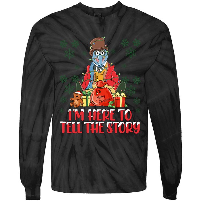 And I Am Here For The Food Muppet Xmas Lights Christmas Holiday Tie-Dye Long Sleeve Shirt