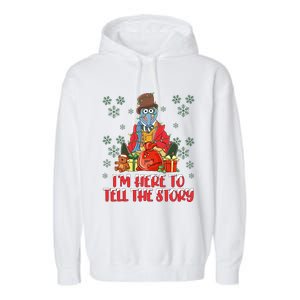 And I Am Here For The Food Muppet Xmas Lights Christmas Holiday Garment-Dyed Fleece Hoodie