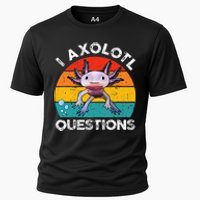 Axolotl I Axolotl Questions Retro Cute Axolotl Cooling Performance Crew T-Shirt