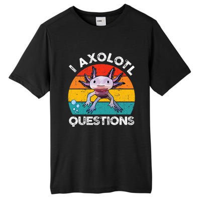 Axolotl I Axolotl Questions Retro Cute Axolotl Tall Fusion ChromaSoft Performance T-Shirt