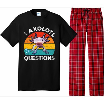 Axolotl I Axolotl Questions Retro Cute Axolotl Pajama Set