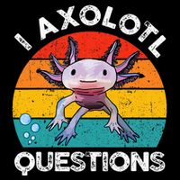 Axolotl I Axolotl Questions Retro Cute Axolotl Flat Bill Trucker Hat