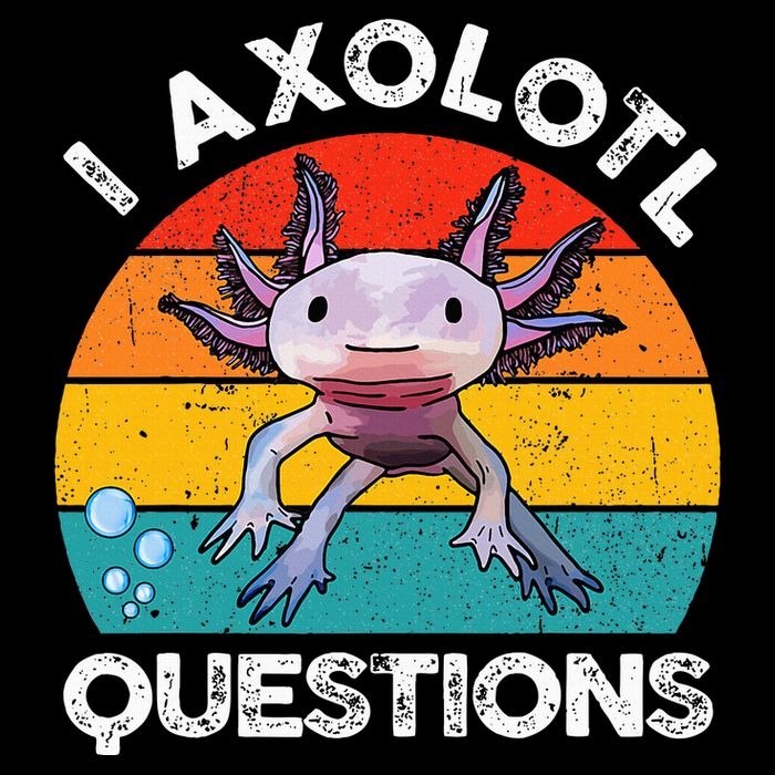 Axolotl I Axolotl Questions Retro Cute Axolotl Flat Bill Trucker Hat