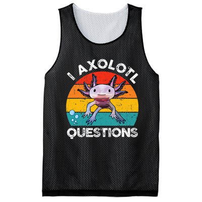 Axolotl I Axolotl Questions Retro Cute Axolotl Mesh Reversible Basketball Jersey Tank