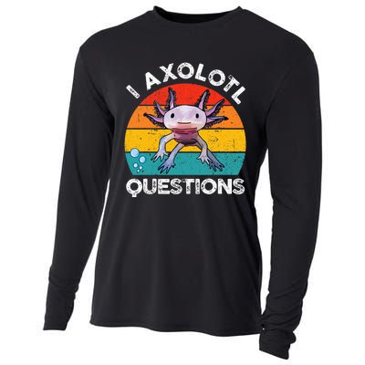 Axolotl I Axolotl Questions Retro Cute Axolotl Cooling Performance Long Sleeve Crew