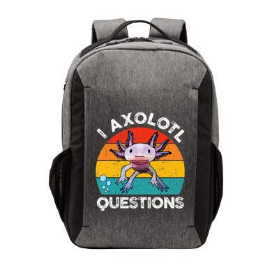 Axolotl I Axolotl Questions Retro Cute Axolotl Vector Backpack