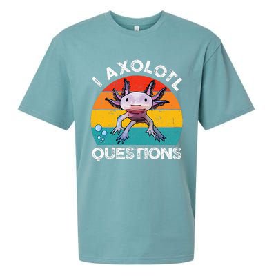 Axolotl I Axolotl Questions Retro Cute Axolotl Sueded Cloud Jersey T-Shirt