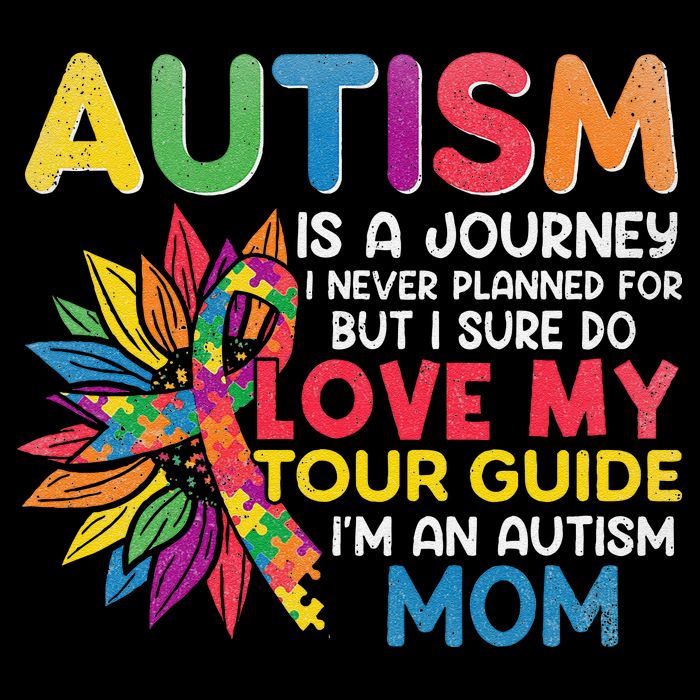 Autism Is A Journey I Never Planned Love My Guide Mom Stripe Pom Pom Beanie