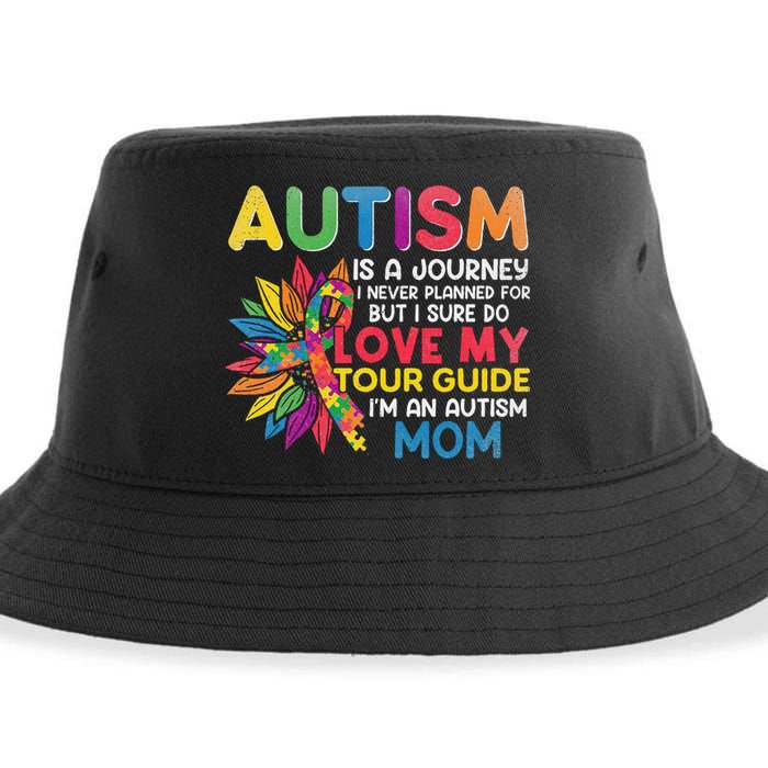 Autism Is A Journey I Never Planned Love My Guide Mom Sustainable Bucket Hat