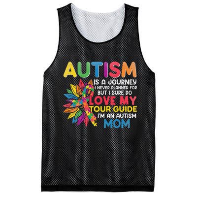 Autism Is A Journey I Never Planned Love My Guide Mom Mesh Reversible Basketball Jersey Tank