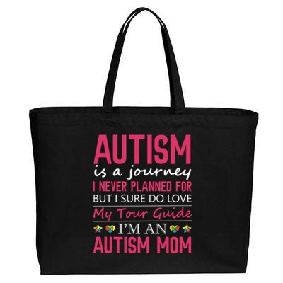 Autism Is A Journey Autism Mom Awareness Cool Gift Cotton Canvas Jumbo Tote