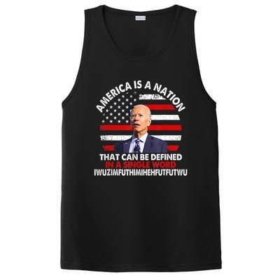 America Is A Nation That Can Be Defined In Single Word Biden PosiCharge Competitor Tank