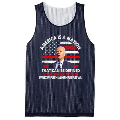 America Is A Nation That Can Be Defined In Single Word Biden Mesh Reversible Basketball Jersey Tank