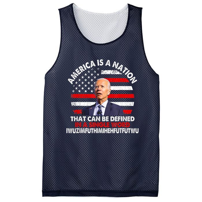 America Is A Nation That Can Be Defined In Single Word Biden Mesh Reversible Basketball Jersey Tank