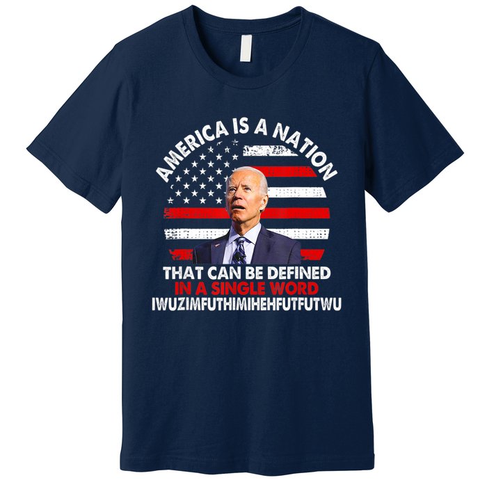 America Is A Nation That Can Be Defined In Single Word Biden Premium T-Shirt