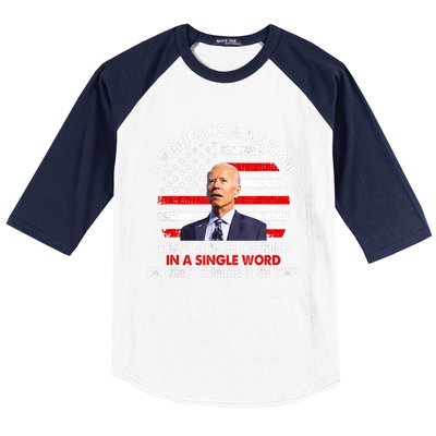 America Is A Nation That Can Be Defined In Single Word Biden Baseball Sleeve Shirt