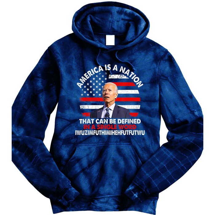 America Is A Nation That Can Be Defined In Single Word Biden Tie Dye Hoodie