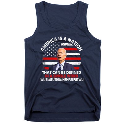 America Is A Nation That Can Be Defined In Single Word Biden Tank Top