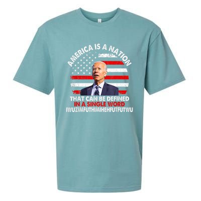 America Is A Nation That Can Be Defined In Single Word Biden Sueded Cloud Jersey T-Shirt