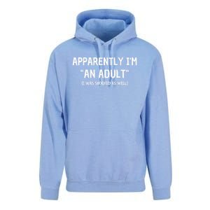 Apparently IM An Adult I Was Shocked As Well Unisex Surf Hoodie