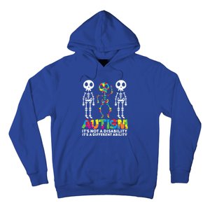 Autism ItS A Different Ability Funny Skeleton Funny Gift Great Gift Hoodie