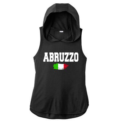 Abruzzo Italy Ladies PosiCharge Tri-Blend Wicking Draft Hoodie Tank