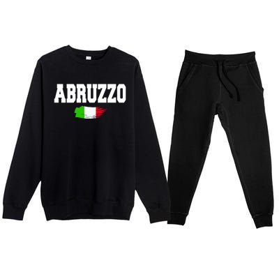 Abruzzo Italy Premium Crewneck Sweatsuit Set