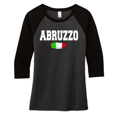 Abruzzo Italy Women's Tri-Blend 3/4-Sleeve Raglan Shirt