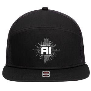 Artificial Intelligence Ai Computer Science 7 Panel Mesh Trucker Snapback Hat