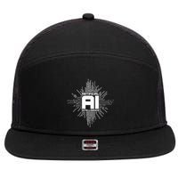Artificial Intelligence Ai Computer Science 7 Panel Mesh Trucker Snapback Hat