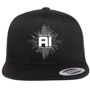 Artificial Intelligence Ai Computer Science Flat Bill Trucker Hat