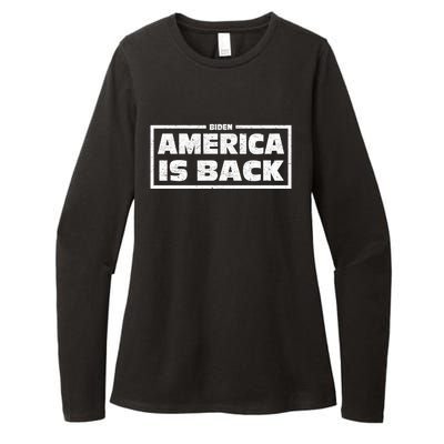 America Is Back Prisedent Biden Supporters Great Gift Womens CVC Long Sleeve Shirt