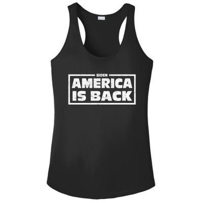 America Is Back Prisedent Biden Supporters Great Gift Ladies PosiCharge Competitor Racerback Tank