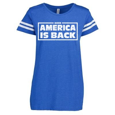 America Is Back Prisedent Biden Supporters Great Gift Enza Ladies Jersey Football T-Shirt