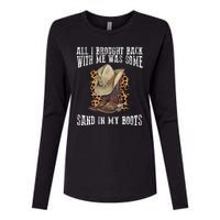 All I Brought Back With Me Was Some Sand In My Boots Womens Cotton Relaxed Long Sleeve T-Shirt