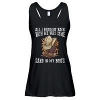 All I Brought Back With Me Was Some Sand In My Boots Ladies Essential Flowy Tank