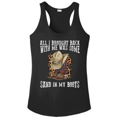 All I Brought Back With Me Was Some Sand In My Boots Ladies PosiCharge Competitor Racerback Tank