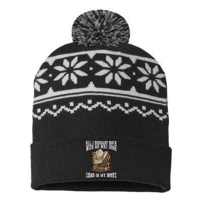 All I Brought Back With Me Was Some Sand In My Boots USA-Made Snowflake Beanie