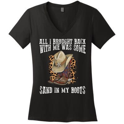 All I Brought Back With Me Was Some Sand In My Boots Women's V-Neck T-Shirt