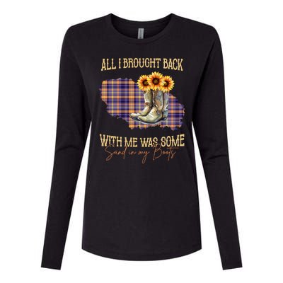 All I Bought Back With Me Was Some Sand In My Boots Womens Cotton Relaxed Long Sleeve T-Shirt