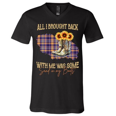 All I Bought Back With Me Was Some Sand In My Boots V-Neck T-Shirt