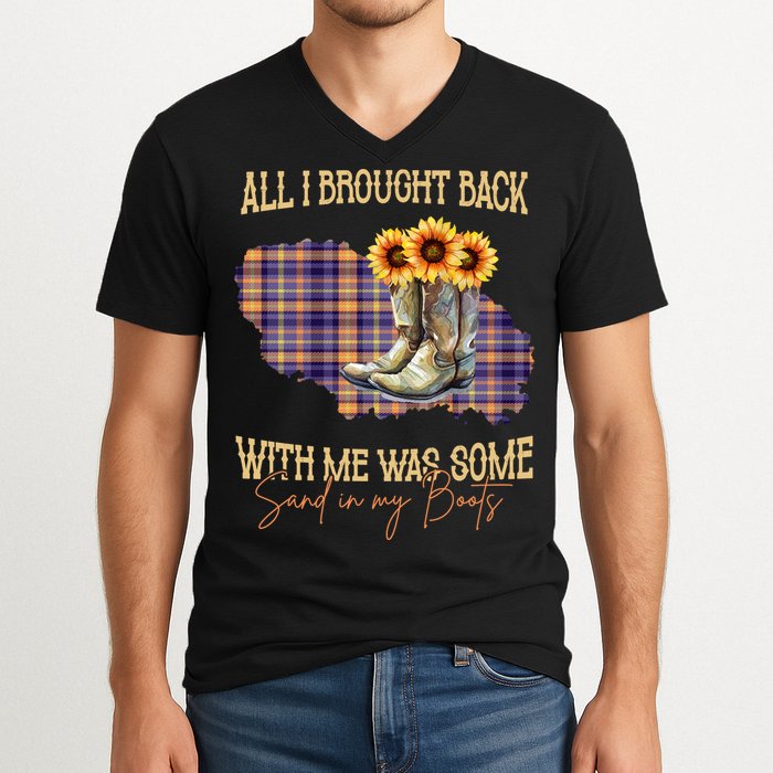 All I Bought Back With Me Was Some Sand In My Boots V-Neck T-Shirt