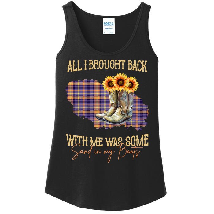 All I Bought Back With Me Was Some Sand In My Boots Ladies Essential Tank